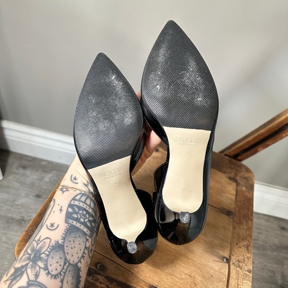 J Crew patent D'Orsay leather pumps - Picture 3 of 11
